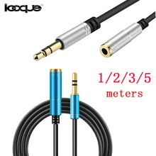 Icoque разъем для наушников 3,5 мм аудио кабель-удлинитель 5 м Папа-мама 1 м 3 м Aux кабели для наушников компьютер телефон удлинитель шнура