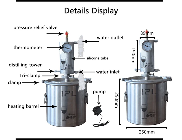 35Л Самогонный дистиллятор Дистилляция пивоварения оборудование Destilador де спирт дистиллятор комплект бренди водки спирт делая машину