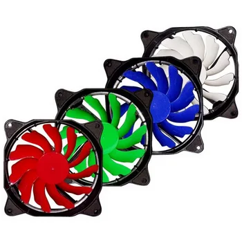 

200pcs Quiet 120mm DC 12V 3+4pin LED Effects Clear Computer Case Cooling Fan