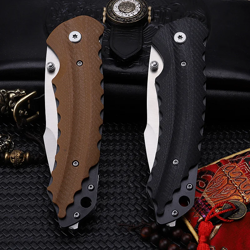 2016 Navajas Karambit Real Good Quality Utility Folding Knife,pocket Outdoor Survival G10 Fiber Board Handle Blade Fruit Gift