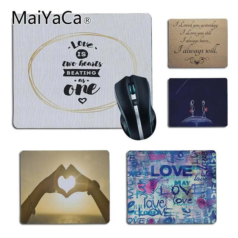 MaiYaCa высокое качество Love is 2 Hearts Beating как один офисных мышей резиновая Мышь Pad Размеры для 25X29 см 18x22 см игровой Мышь колодки