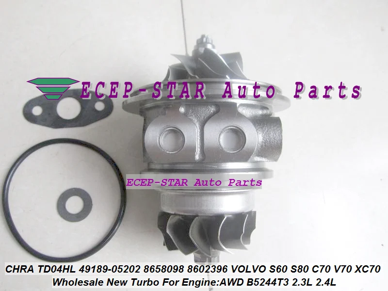 Turbo Cartridge CHRA TD04HL TD04HL 49189-05202 8658098 8602396 49189 05202 For VOLVO S60 S80 C70 V70 XC70 AWD B5244T3 2.3L 2.4L (3)