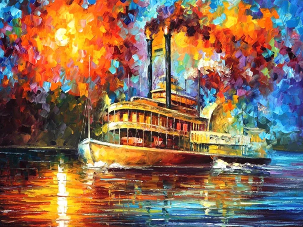 CANX3022257油画船40X30