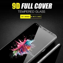 New 9D full coverTempered Glass hd For Samsung s8 Screen Protector With 9D for Galaxy Note 8 Screen Toughened Glass Protective newtop toughened glass screen protector for samsung galaxy note 3 n9000 n9005 transparent