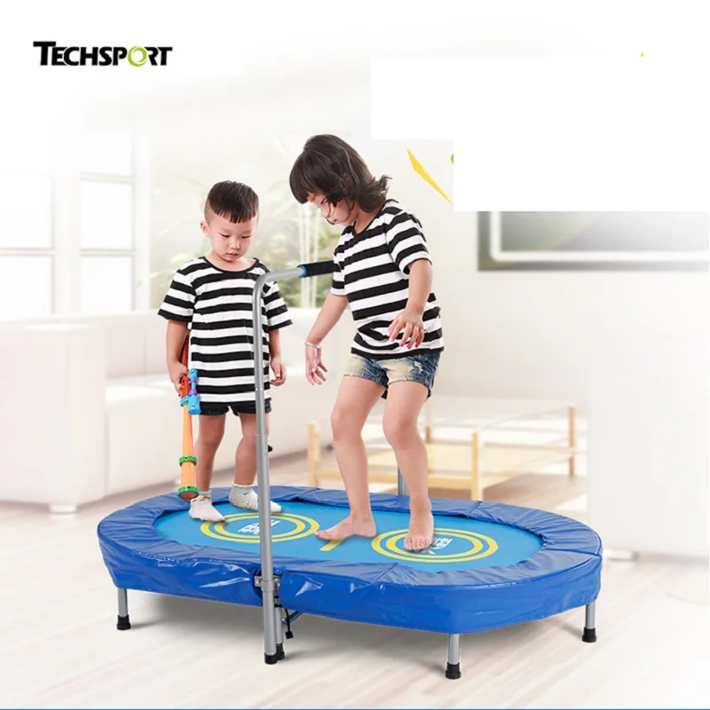 TECHSPORT Parent Child Fitness Trampoline Twins with Adjustable Handrail | Спорт и развлечения