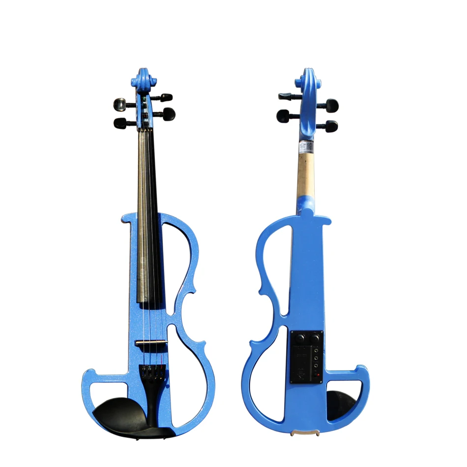 4/4 Violin Classic Blue Electric Violin with Violin Case and Violin Bow