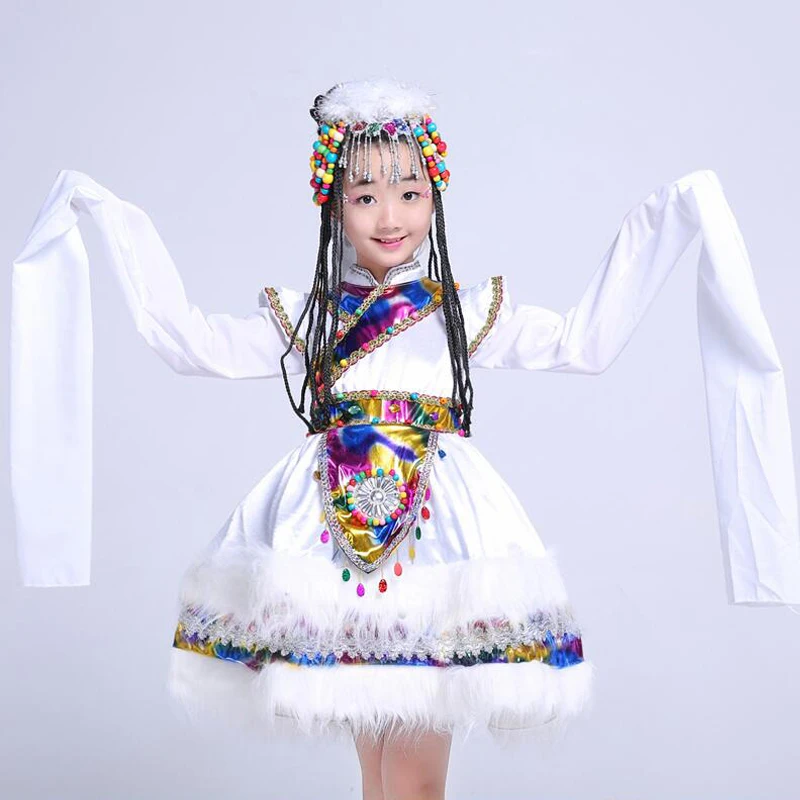 Китайский народный костюм; детская Одежда для танцев; костюмы для веер для танцевального костюма; традиционный костюм; национальная Классическая Одежда для танцев