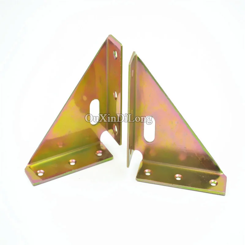 Best Top Designed 100PCS Lot Heavy Bed Frame Connecting Corner Brackets 90 Degree Connector Brackets Bedstead Furniture Shelf Support