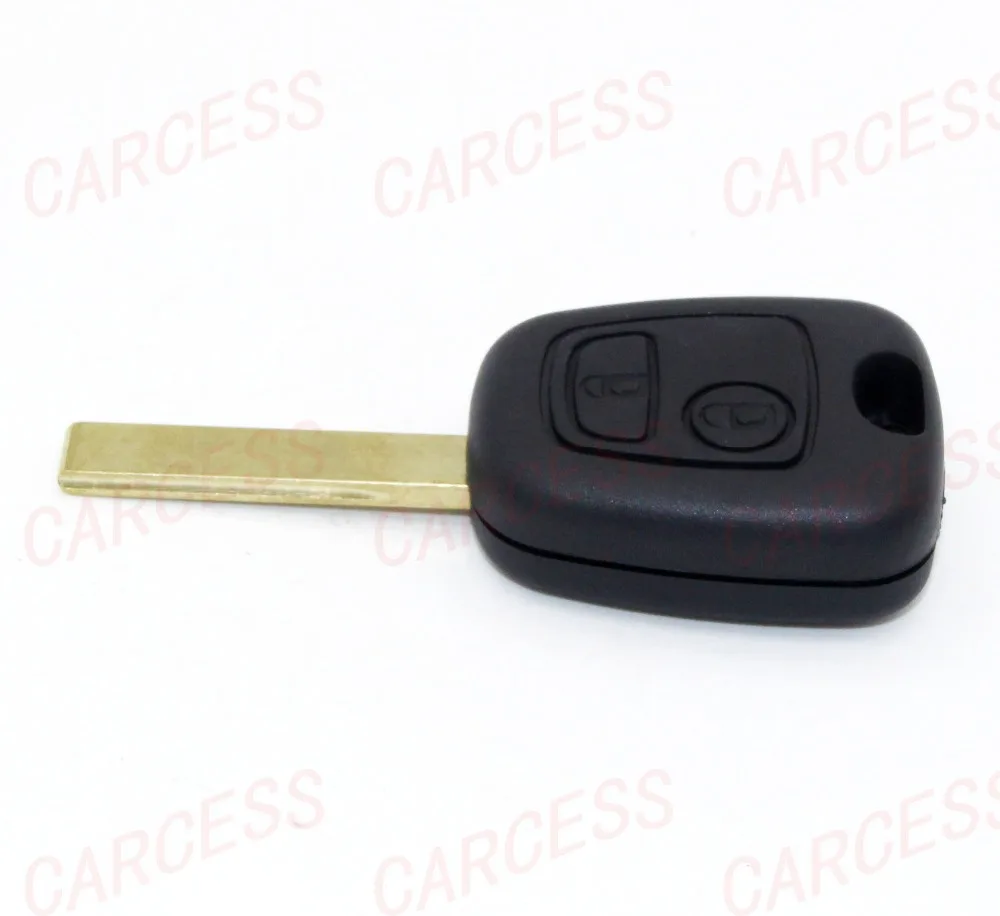 

PG02044 Key 2 Button Car Key Remote Case Shell For Citroen C1 C2 C3 C4C Peugeot 307 HU83 Blade No LOGO