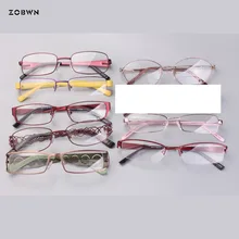 Смешанные опт металлические простые классические очки ретро Половина обода очки женские gafa для чтения очки оправа Женские винтажные очки