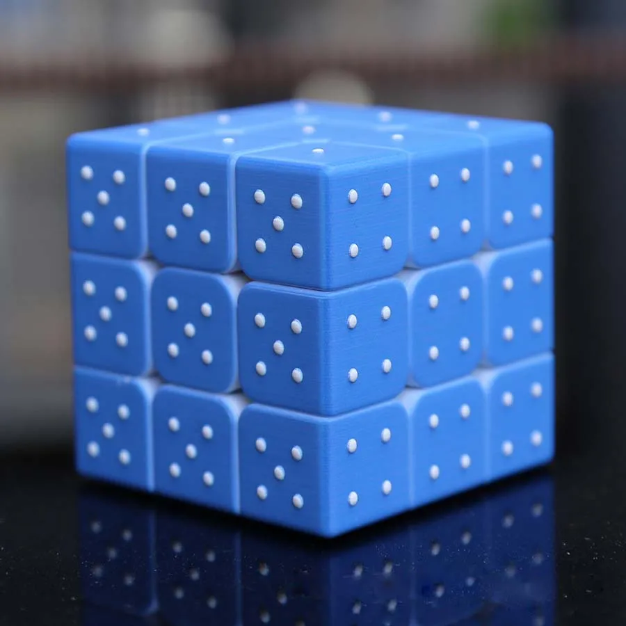 Магический кубик 3х3х3, Профессиональный тиснением Брайля Скорость куб головоломка Neo Cubo Magico, Обучающие образовательные игрушки для Детский подарок идеи