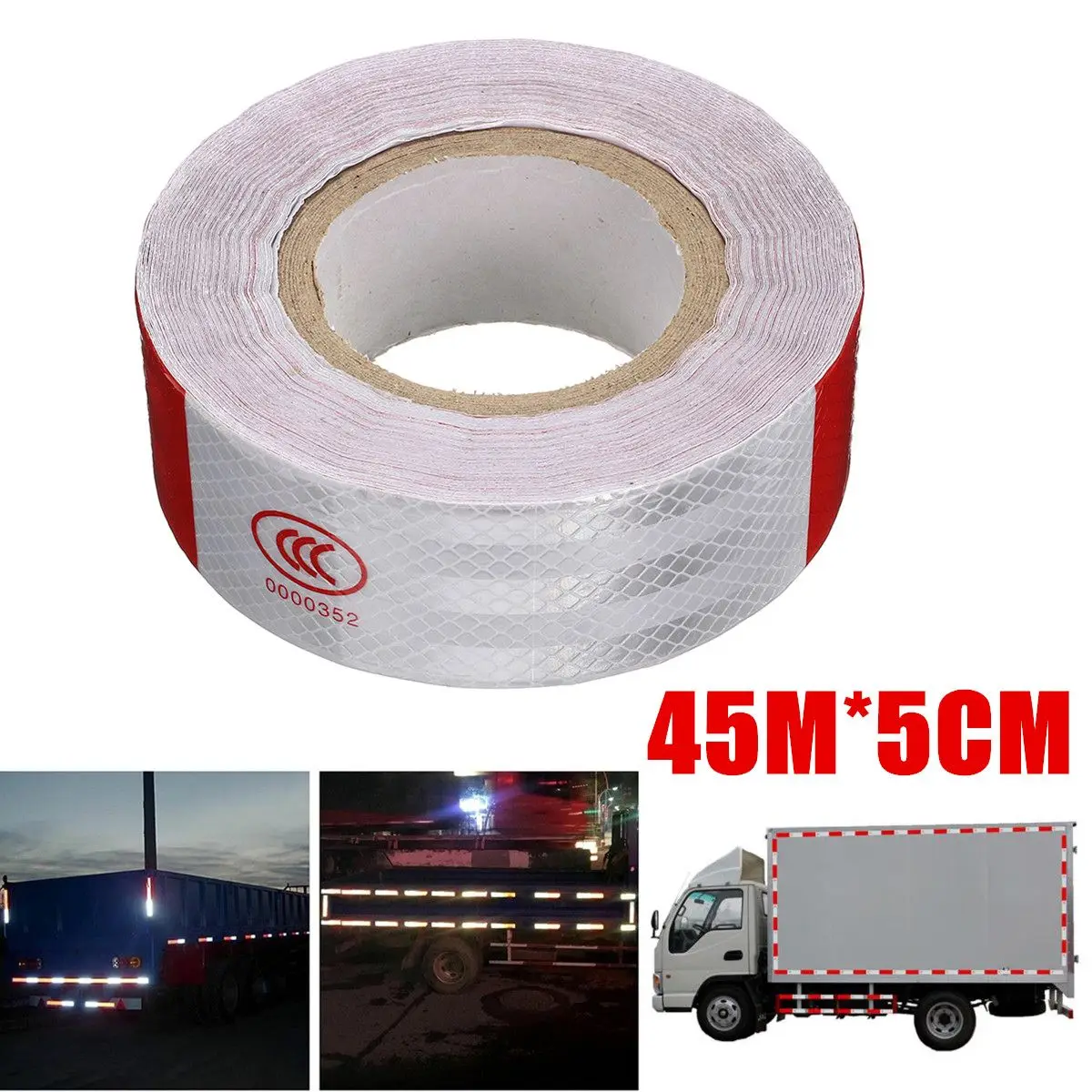 

5cmX45m Reflective Tape Stickers Auto Truck Pickup Safety Reflective Material Film Warning Tape Car Styling Decoration
