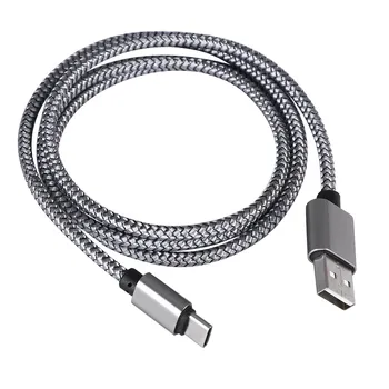 

Type-C USB Charging Line Data Cable Nylon Braided USB Cable 2.0A Quick Charger Provide High SpeedData Transfer Line Length 2M