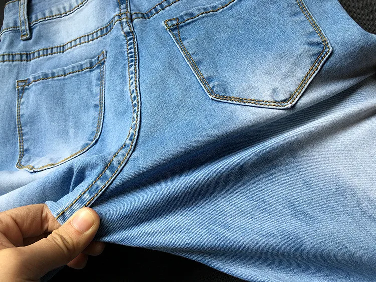 Обтягивающие эластичные рваные джинсы с дырками, женские брюки, модные джинсовые штаны с высокой талией, женские джинсы#160969
