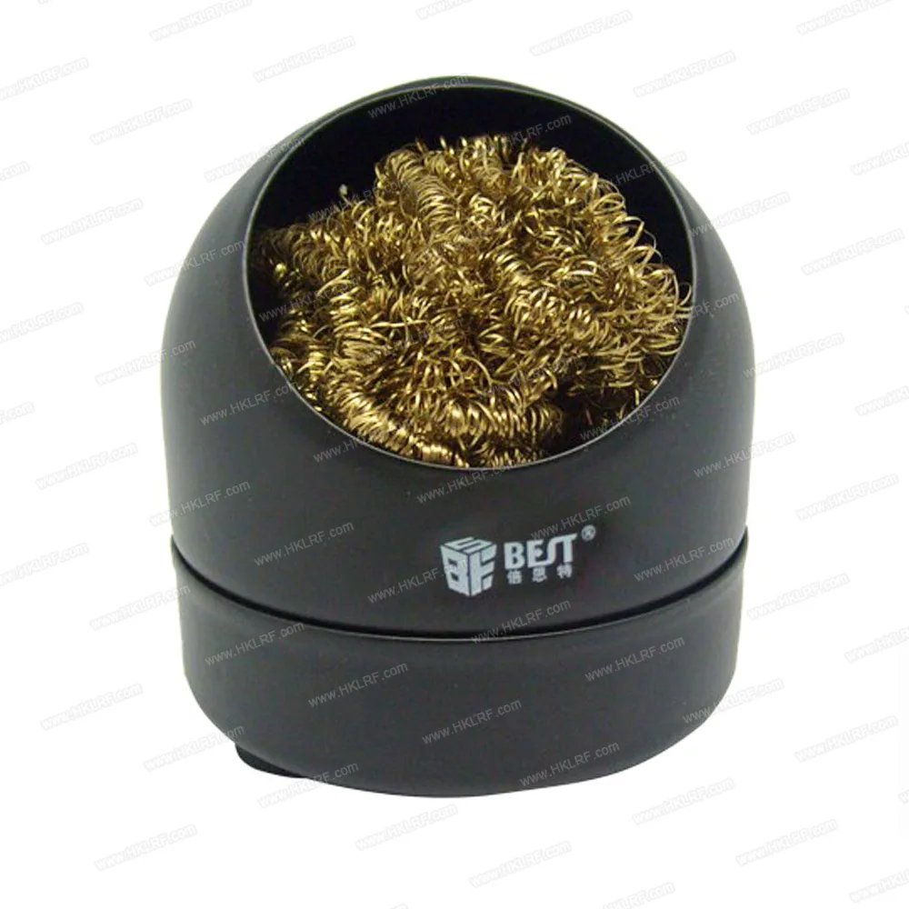 

Welding Soldering Accessories Solder Iron Tip Cleaner Ball Holder With Steel Wire Sponge Set