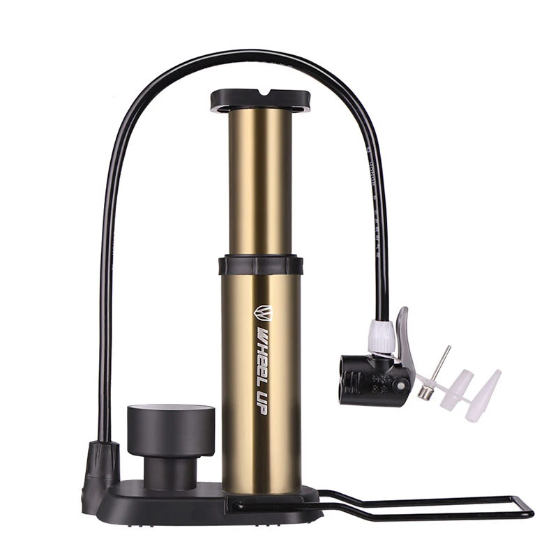 

Portable Pump Bicycle Inflator Ultra-light Hose With Pressure Meter