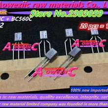 Aoweziic 10 pares 100% nuevo original importado BC550 BC560 BC550C BC560C BC550B BC560B TO-92 tríodo de audio de bajo ruido (1 par)