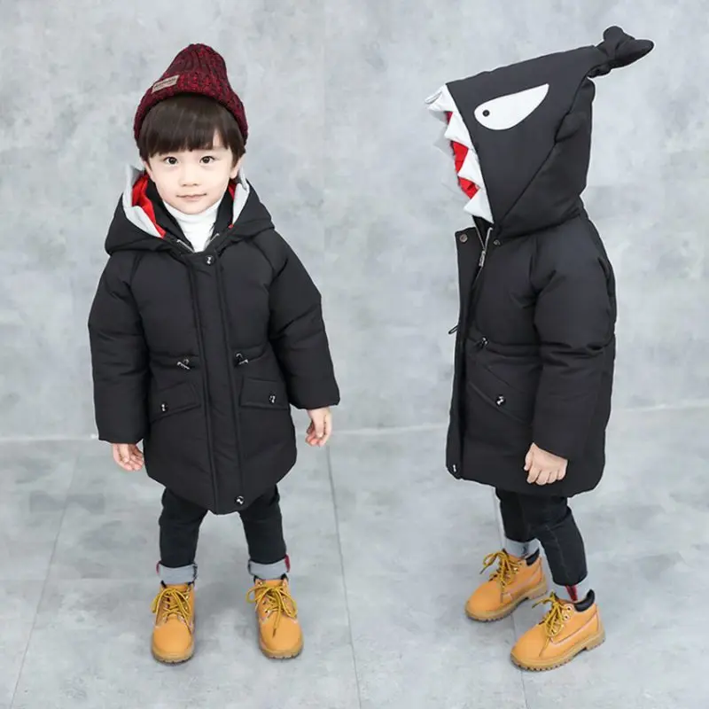 CROAL CHERIE 80-130cm Shark Modeling Kids Winter Jackets And Coats Hooded Outerwear Coats For Baby Children Clothes  (10)