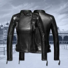 YOLANFAIRY, Женская куртка из натуральной кожи, овечья кожа, короткая, тонкая, мотоциклетная куртка, весна-осень, Jaqueta De Couro 1229 MF151