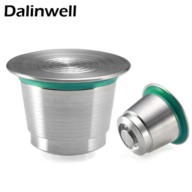 Best Offers Stainless Steel Metal Nespresso Reusable Coffee Filter Cup Dripper Refillable Capsule for Nespresso Machine+ 1 Spoon +1 Brush