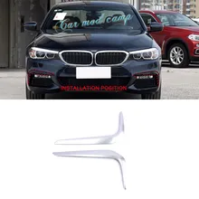 Para BMW 5 SERIES G30 2017 2018 ABS Niebla Delantera Cubierta Decoración lámpara de Luz Cejas Recortar 2 unids Car Styling Accesorios!
