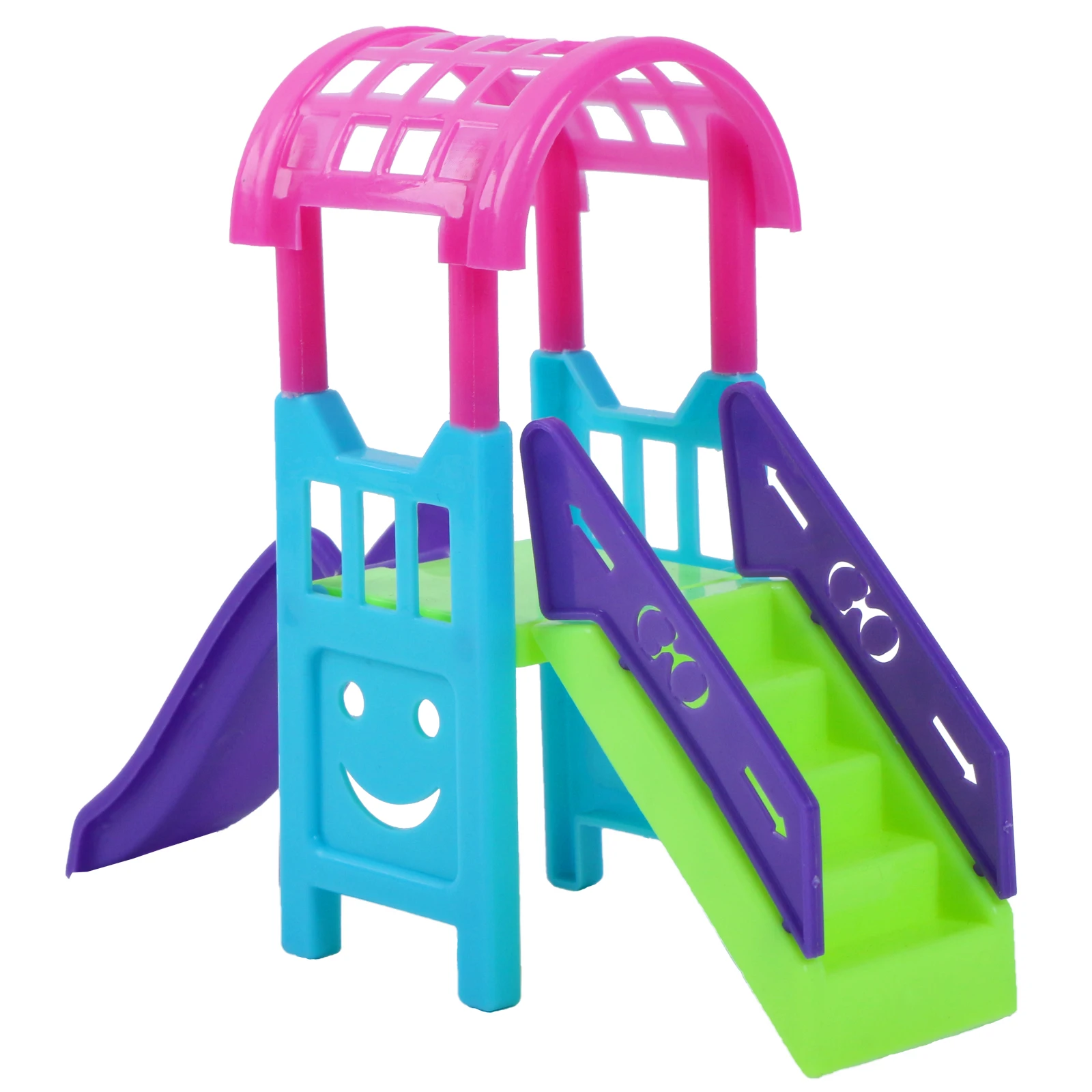 Doll Accessories 1 Set Slide Amusement Park for 4 Inch Doll 1/12 Size Furniture Kindergarten Slide Swing Play House DIY Toy