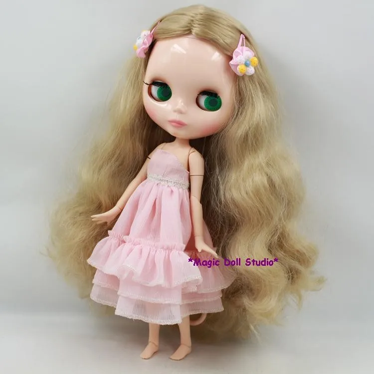 12 дюймов BJD NeoBlythe кукла белокурый Кудрявый Длинный Hiar Nude Blyth кукла пластиковая кукла Розничная Neoblythe кукла [NBL034]