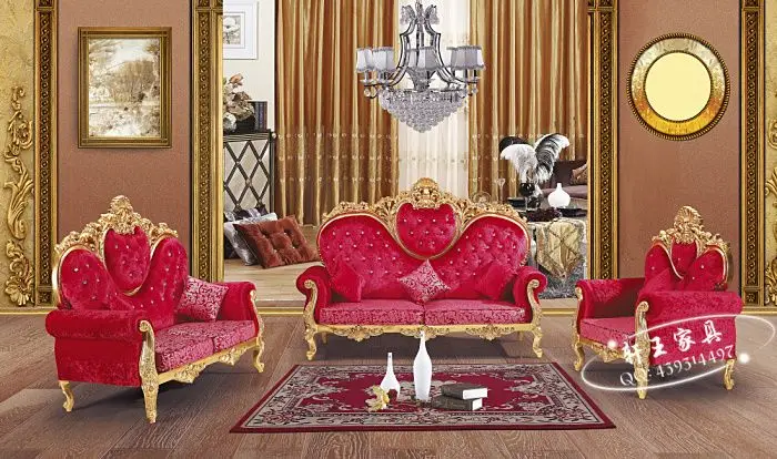 Американский Античный стиль гостиной диван в высококачественной бархатной ткани с резьбой 8521