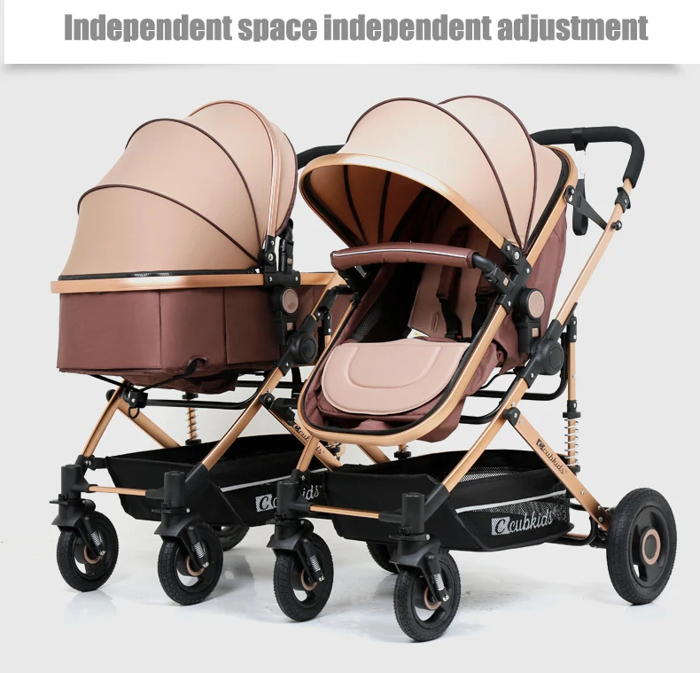 Cheap foldable baby twin stroller double twin toddler strollers for two kids baby carriage pram
