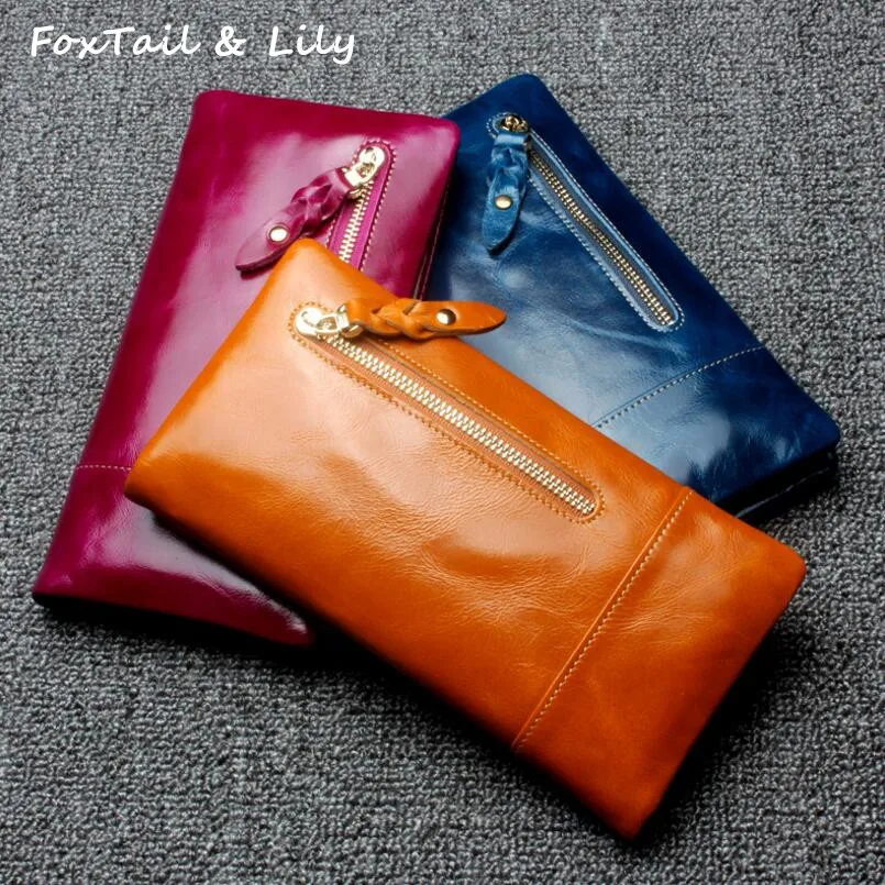 FoxTail & Lily кошелек из натуральной кожи для мужчин и женщин роскошный бренд 2017