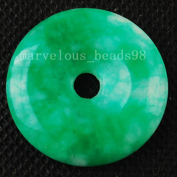 

Free shipping Fashion Green Jad Round Pendant 1Pcs MC3059