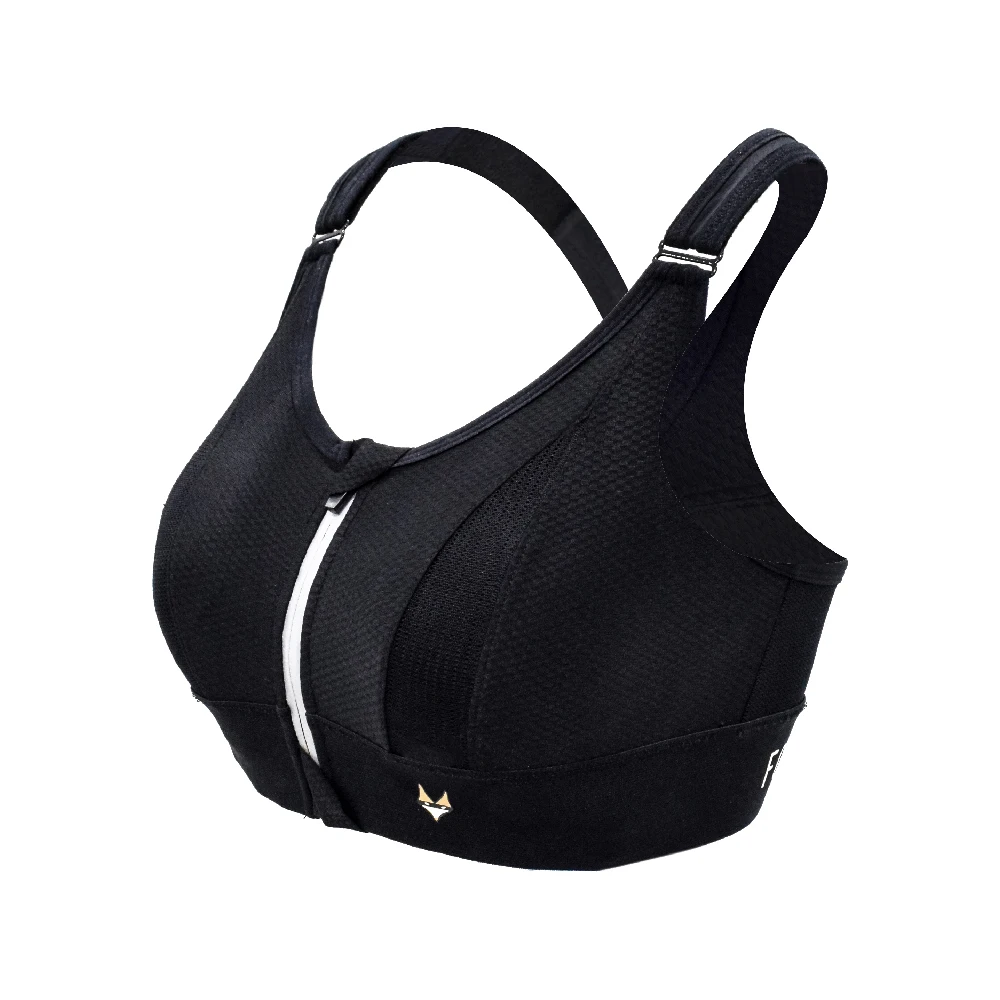 Sports bra with zipper and velcro Clearance