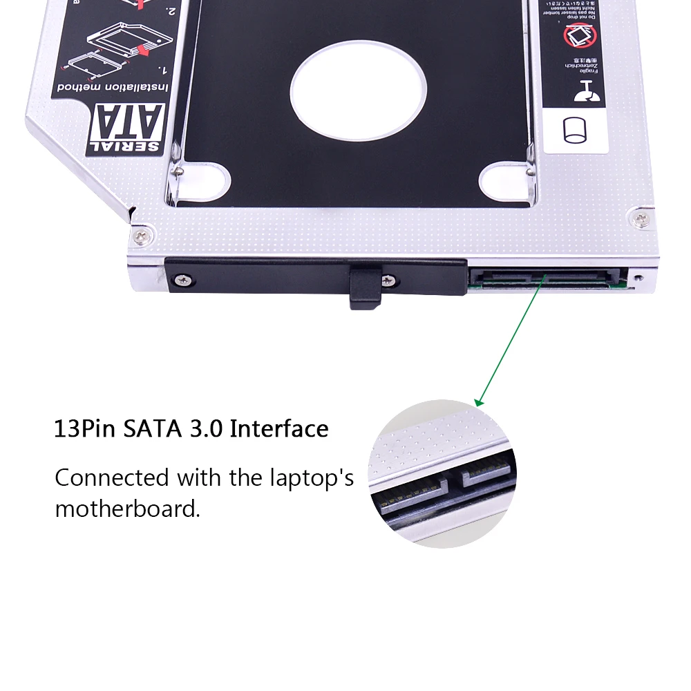 CHIPAL 2nd HDD Caddy 12,7 мм SATA 3,0 для 2,5 ''2 T SSD чехол Корпус жесткого диска для ThinkPad T420 T430 T520 T530 ODD CD DVD rom