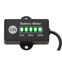 LED 5 BAR Display Mini Battery Meter Battery Indicator 12 24V for lead acid Battery motorcycle