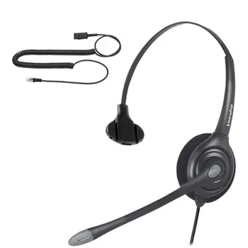 

Professional headset with Anti-noise Microphone Call Center Headphones/headset with RJ9 RJ10/RJ11 Plug and Quick Disconnect Cord