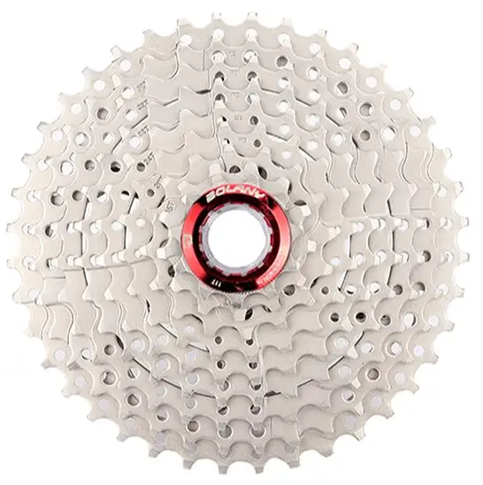 BOLANY MTB Cassete 9 Velocidad 11-42T Запчасти для горного велосипеда 9 скоростная кассета свободного хода велосипеда Совместимость - Цвет: M1142-04