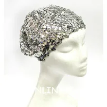 Розничная Модный французский стиль блестки шапочка берет Кепка Женская эластичная блестящая Клубная танцевальная шляпа 14 цветов один размер