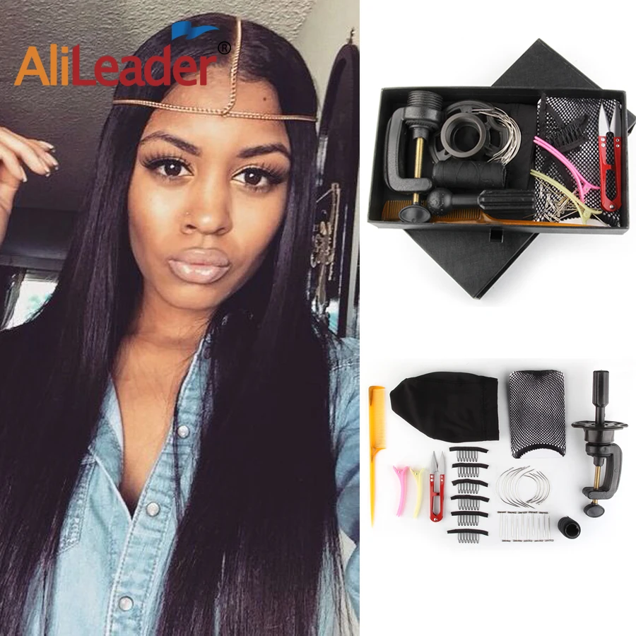 Alileader Wig Accessories Set Kit For Making Wigs DIY Human Hair Wig Accessories Sets Wig Making Starter Kit Hair Net/T Pains