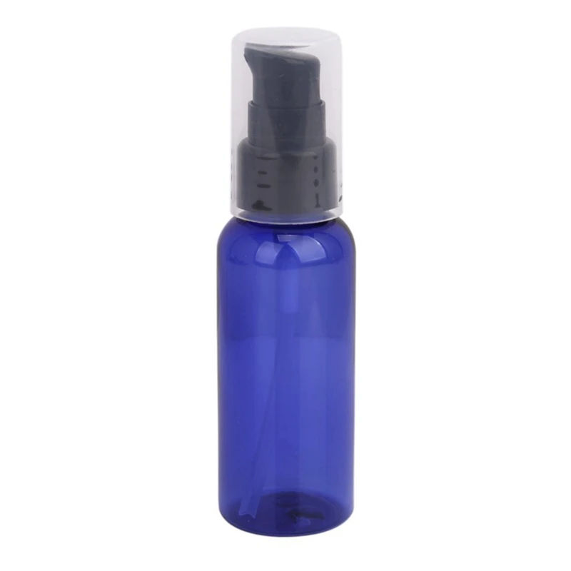

3 x 50ML Refillable Lotion Cream Treatment Pump Bottle with Cap - Blue and Black