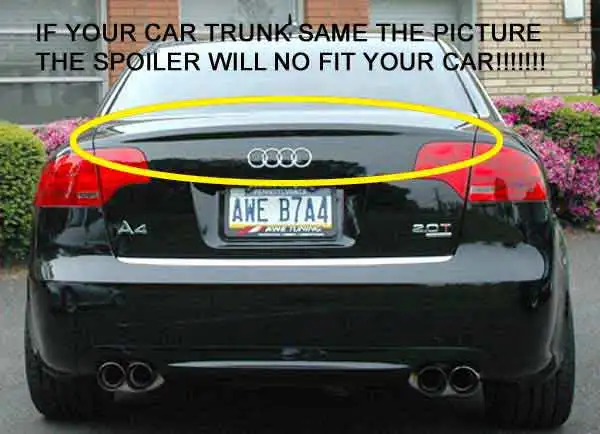 A STYLE TRUNK LIP SPOILER 3PCS/SET fit for AUDI A4 B7 2006-2008