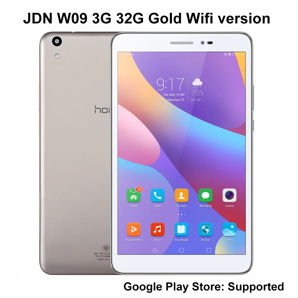 Huawei honor планшет 2 3 Гб ОЗУ 32 ПЗУ 8 дюймов Qualcomm Snapdragon 616 Andriod 6 Мп 4800 мАч IPS 1920*1200 версия с