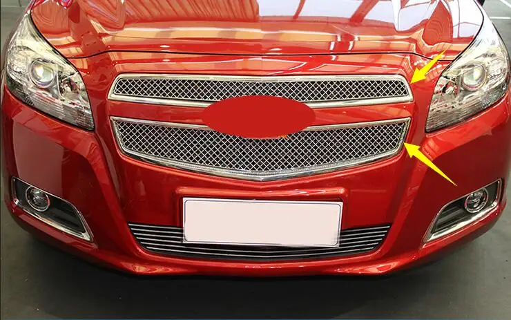 

car-styling case For Chevrolet Malibu 2012-2014 Honeycomb Front Grill Grille Mesh Overlay Trim car styling High quality!