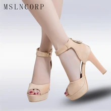 big Size 34-43 Sexy Summer Shoes Fashion High Heels Women Sandals Sexy Platform Peep Toe Buckle Strap Woman Party Wedding Sandal цена big Size 34-43 Sexy Summer Shoes Fashion High Heels Women Sandals Sexy Platform Peep Toe Buckle Strap Woman Party Wedding Sandal цены онлайн