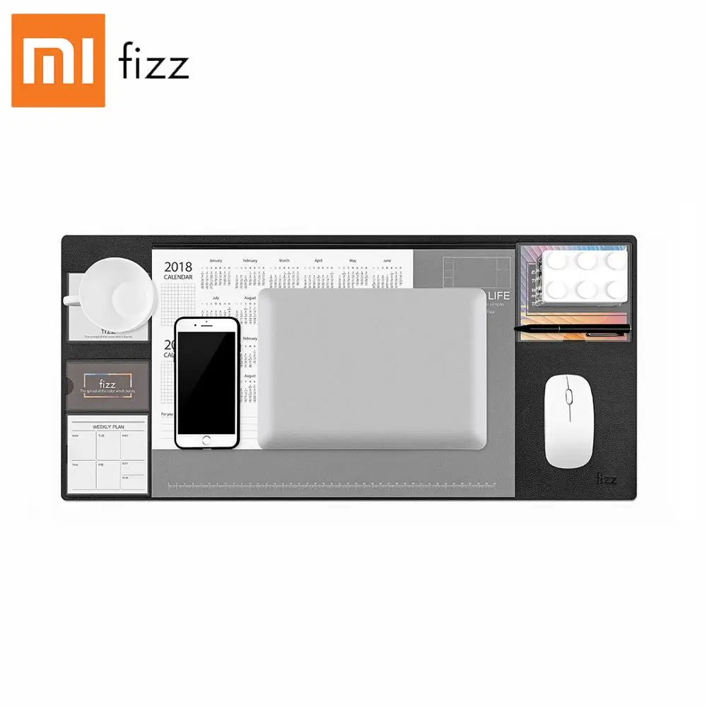 

Xiaomi Fizz Leather Computer Desk Mat Office Waterproof Large Mouse Pad Documents, Notes, Business Card Partitioning Storage