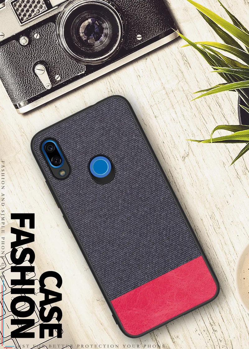For Xiaomi Redmi Note 7 Case New Redmi Note 7 Case Cloth TPU Business Dark Gentleman Case For Xiaomi Redmi Note 7 Pro Case19