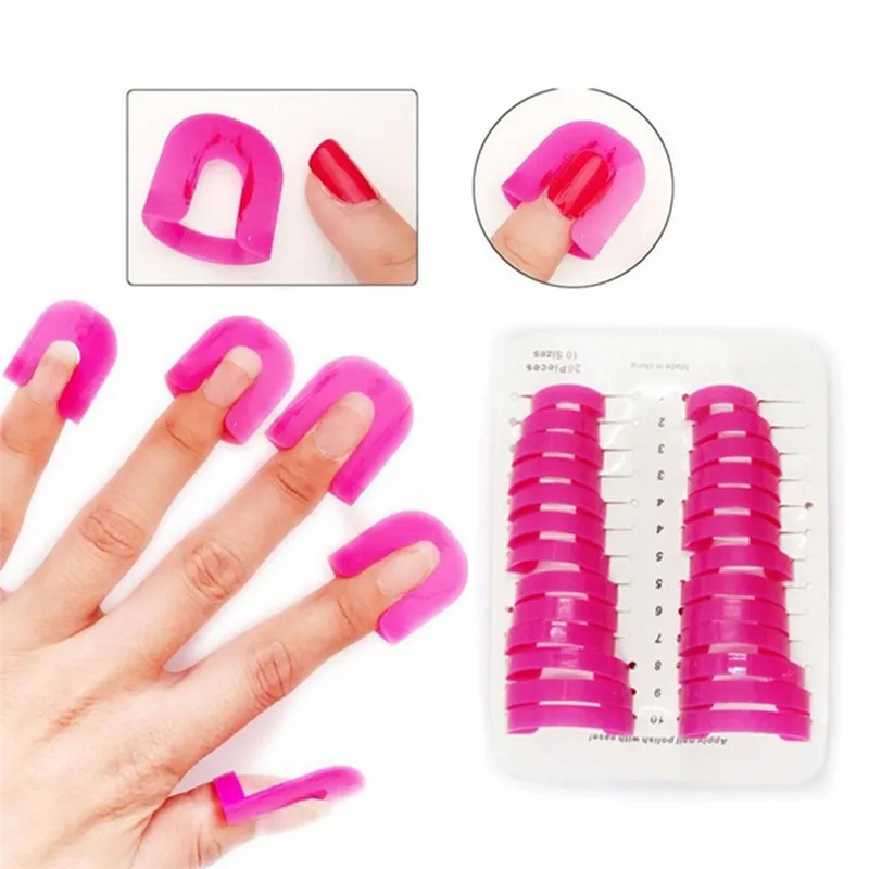 

26 Pcs/pack Nail Art Gel Model Clip Manicure Nail Edge Glue Overflow Prevent Tool Portable Nail Polish Glue DIY Equipment