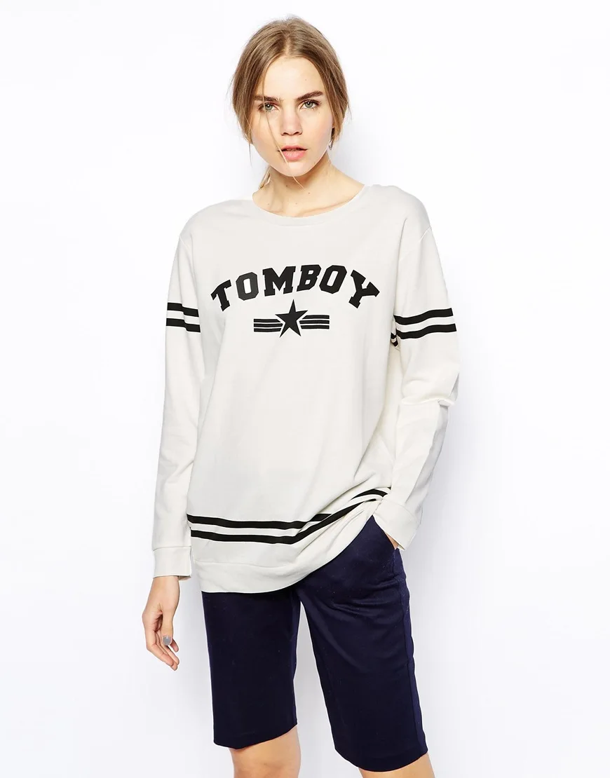 Hyd 2015 Fashion New Tomboy Black Letters Printed White Round Collar Full Sleeve Fleece Z Sweater Fur Sweater Modelssweater Dress On Sale Aliexpress