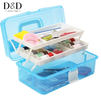 

D&D Portable Sewing Kits Multi function Sewing Box Needle Threads Scissors Sewing Tools Accessories