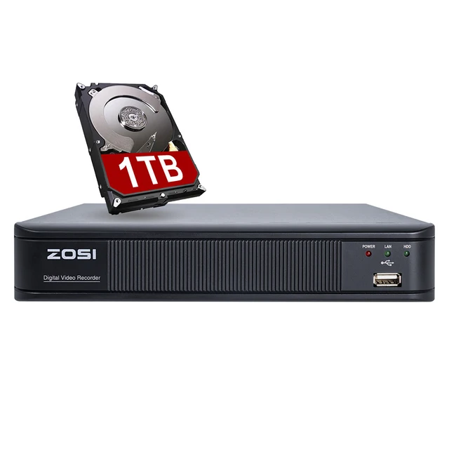 ZOSI 4 Channel Digital Video Recorder Full 720P CCTV DVR H.264 HDMI 1080P Video Output 4ch CCTV