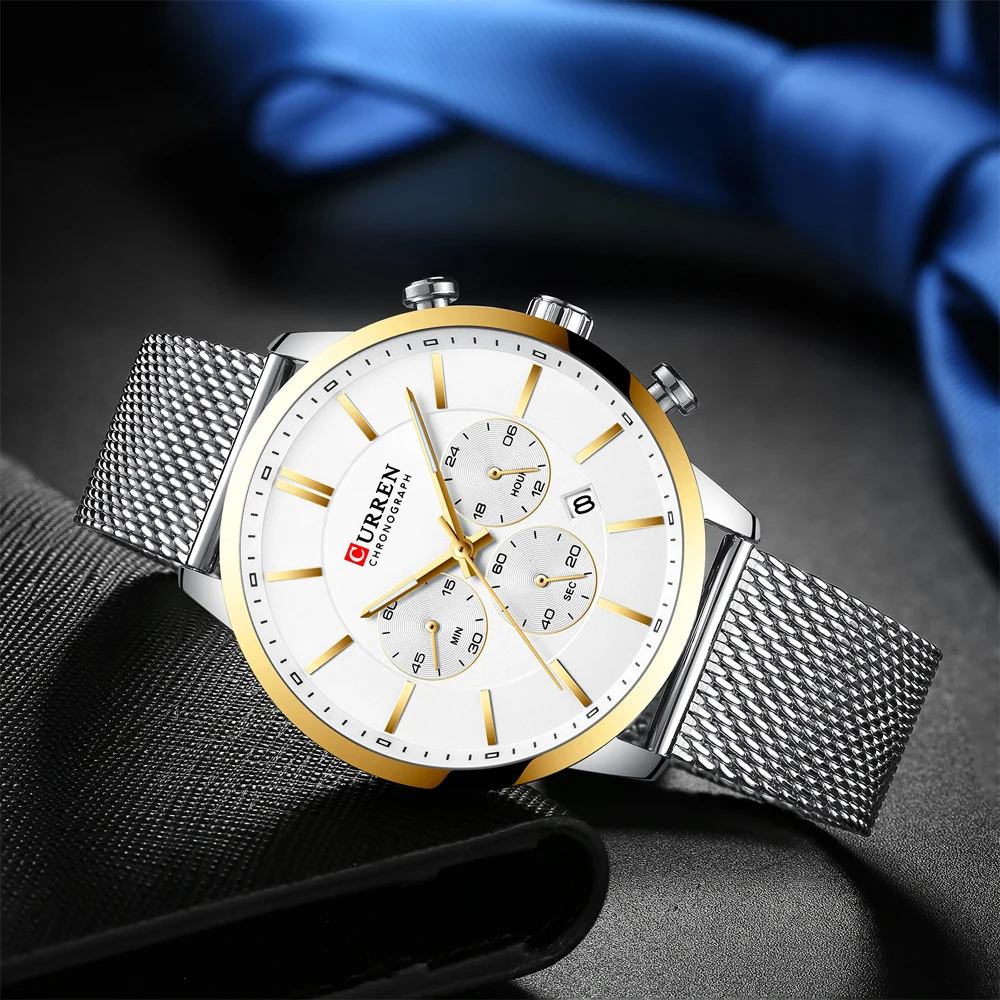 Preise Relogio Masculino CURREN Männer Uhren Zu Luxus Marke Business Stahl Quarzuhr Casual Wasserdichte Männliche Armbanduhr Chronograph